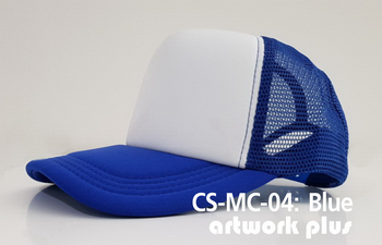 CAP SIMPLE- CS-MC-04, Blue, หมวกตาข่าย, หมวกแก๊ปตาข่าย, หมวกแก๊ปสำเร็จรูป, หมวกแก๊ปพร้อมส่ง, หมวกแก๊ปราคาโรงงาน, หมวกตาข่ายสีน้ำเงิน